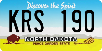 ND license plate KRS190