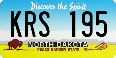 ND license plate KRS195
