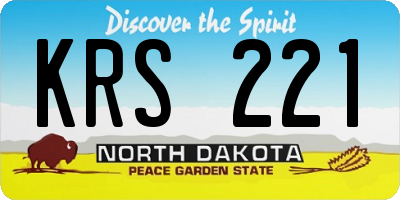 ND license plate KRS221