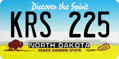 ND license plate KRS225