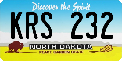 ND license plate KRS232