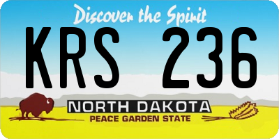 ND license plate KRS236