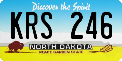 ND license plate KRS246