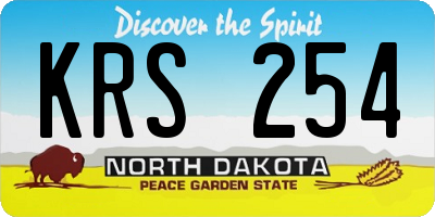 ND license plate KRS254