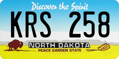 ND license plate KRS258