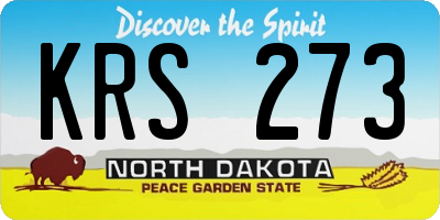 ND license plate KRS273