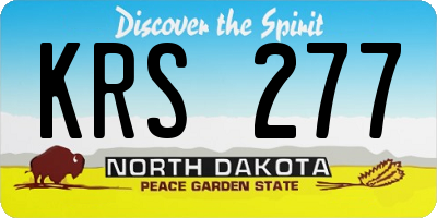 ND license plate KRS277