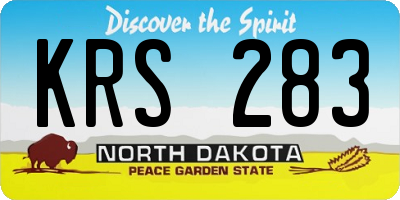 ND license plate KRS283