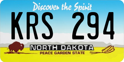 ND license plate KRS294