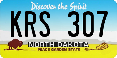 ND license plate KRS307