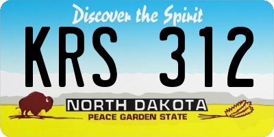 ND license plate KRS312