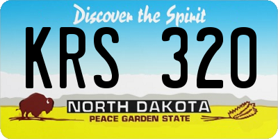 ND license plate KRS320