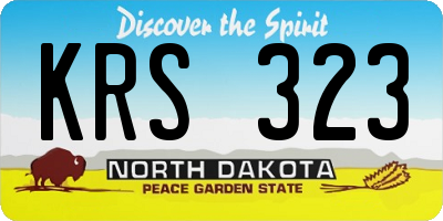ND license plate KRS323