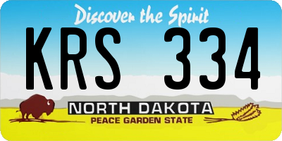 ND license plate KRS334