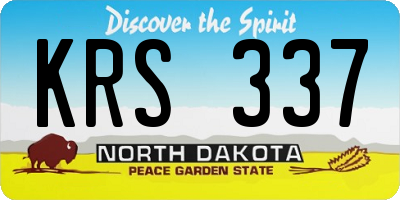 ND license plate KRS337