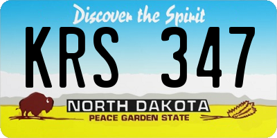 ND license plate KRS347