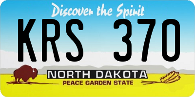 ND license plate KRS370