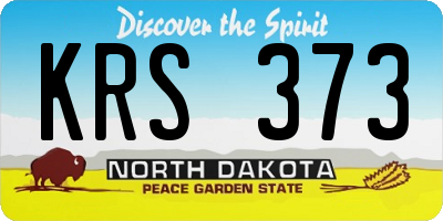 ND license plate KRS373
