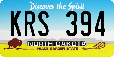 ND license plate KRS394