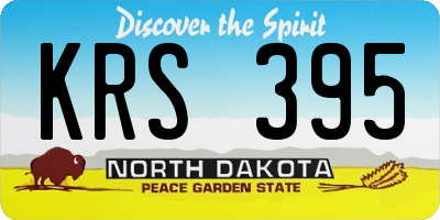 ND license plate KRS395