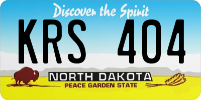 ND license plate KRS404