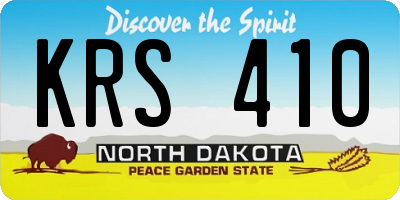 ND license plate KRS410