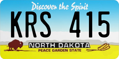 ND license plate KRS415