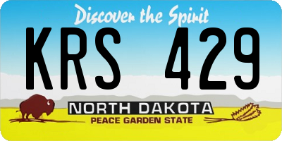 ND license plate KRS429