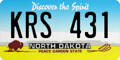ND license plate KRS431