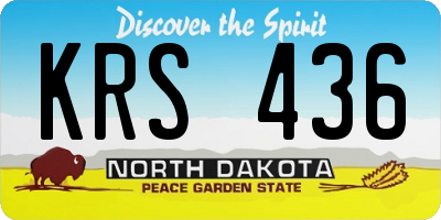 ND license plate KRS436