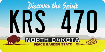 ND license plate KRS470