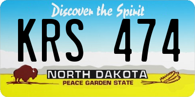 ND license plate KRS474