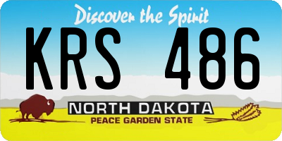ND license plate KRS486