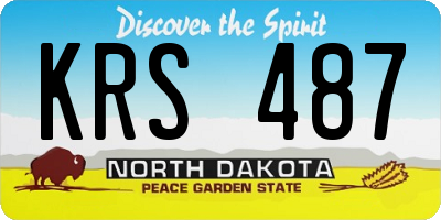 ND license plate KRS487