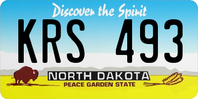 ND license plate KRS493