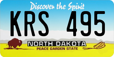 ND license plate KRS495