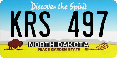 ND license plate KRS497