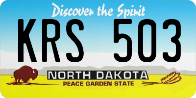 ND license plate KRS503