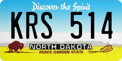 ND license plate KRS514