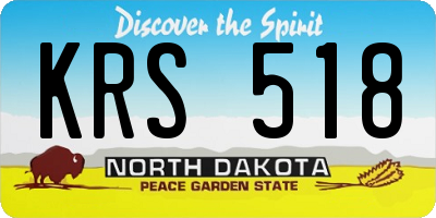 ND license plate KRS518