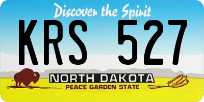 ND license plate KRS527