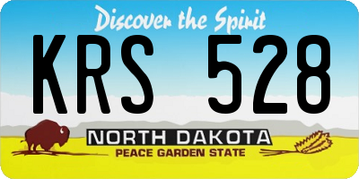 ND license plate KRS528