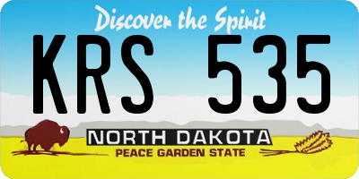 ND license plate KRS535
