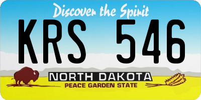 ND license plate KRS546