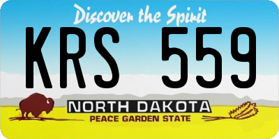 ND license plate KRS559