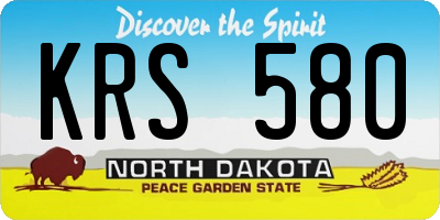 ND license plate KRS580