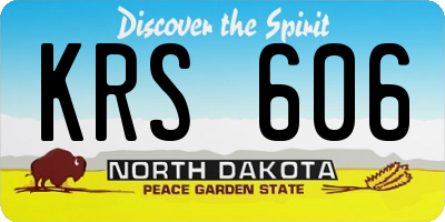 ND license plate KRS606