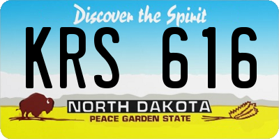 ND license plate KRS616