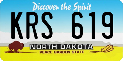 ND license plate KRS619