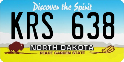 ND license plate KRS638